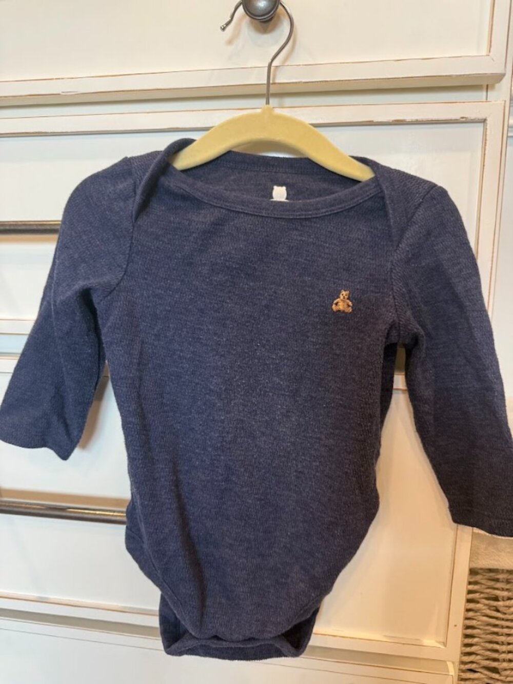 Baby GAP Baby Brannan Blue Long-Sleeve Onesie | 6-12M